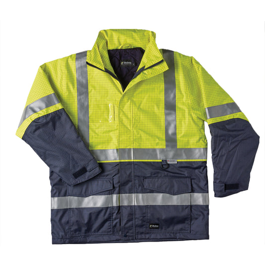Brahma Platinum Jacket - Flame Retardant & Anti Static - Yellow/Navy