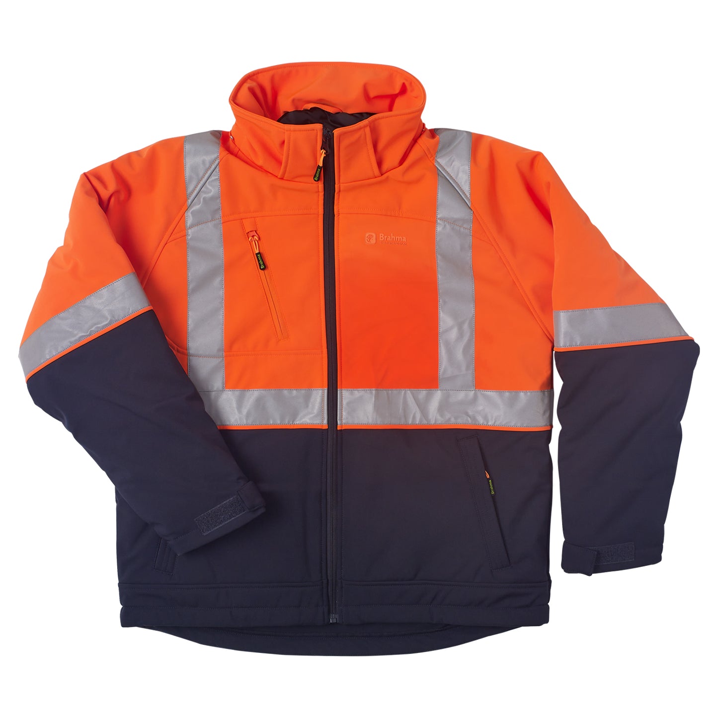 Brahma Cradle Mountain Jacket Series II Orange Navy with hood removed