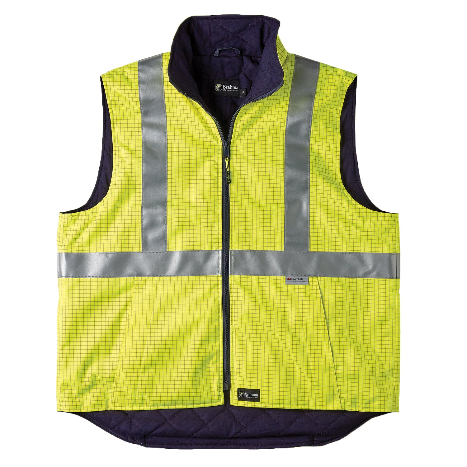 Brahma Platinum Vest - Yellow Anti static and flame retardant