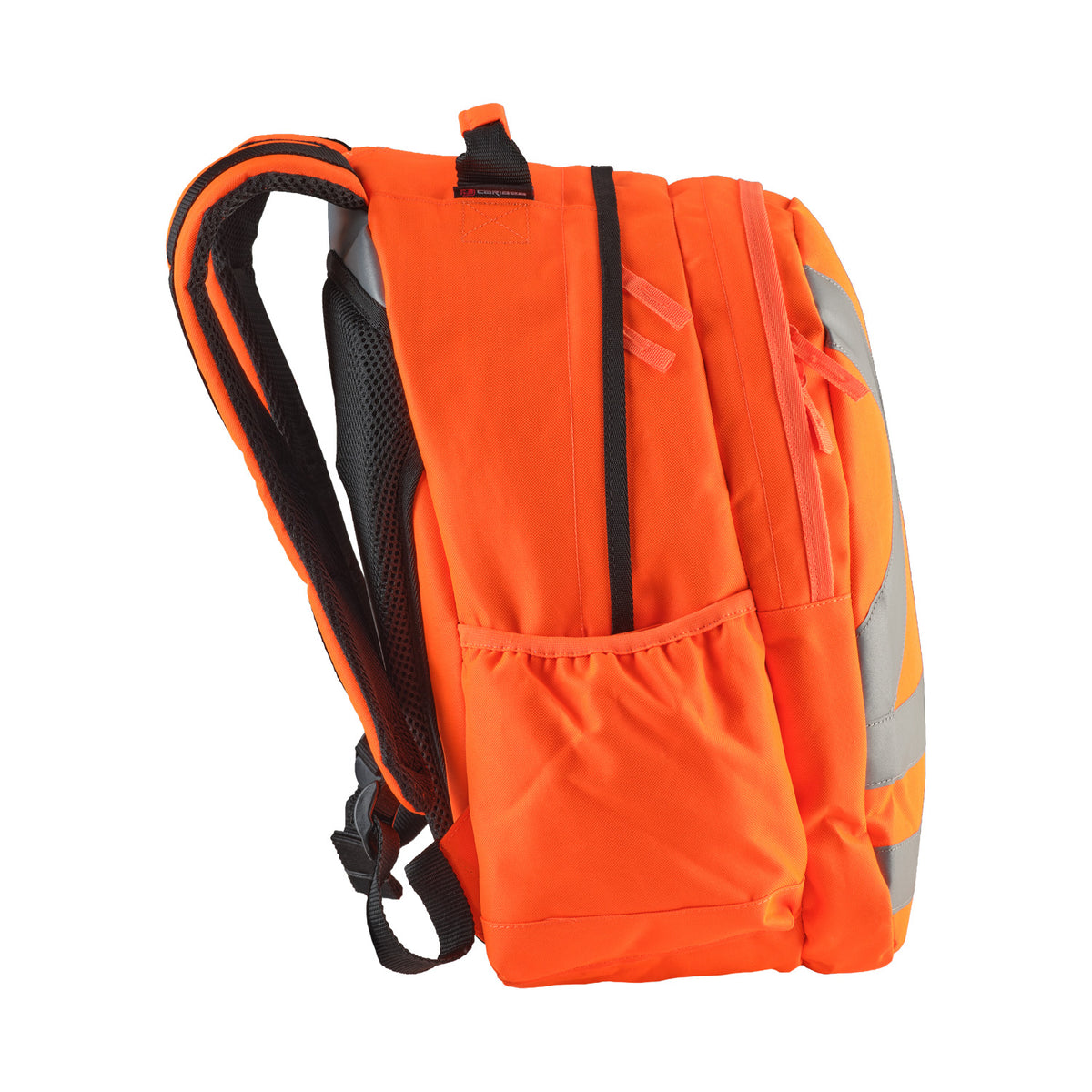 Caribee Calibre Safety backpack Orange - side bottle pocket