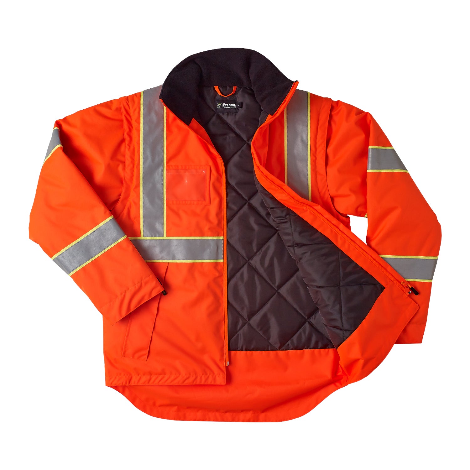 Hi Viz Safety Jacket and Waist Coat with Reflective Tape - Orange | Uwears