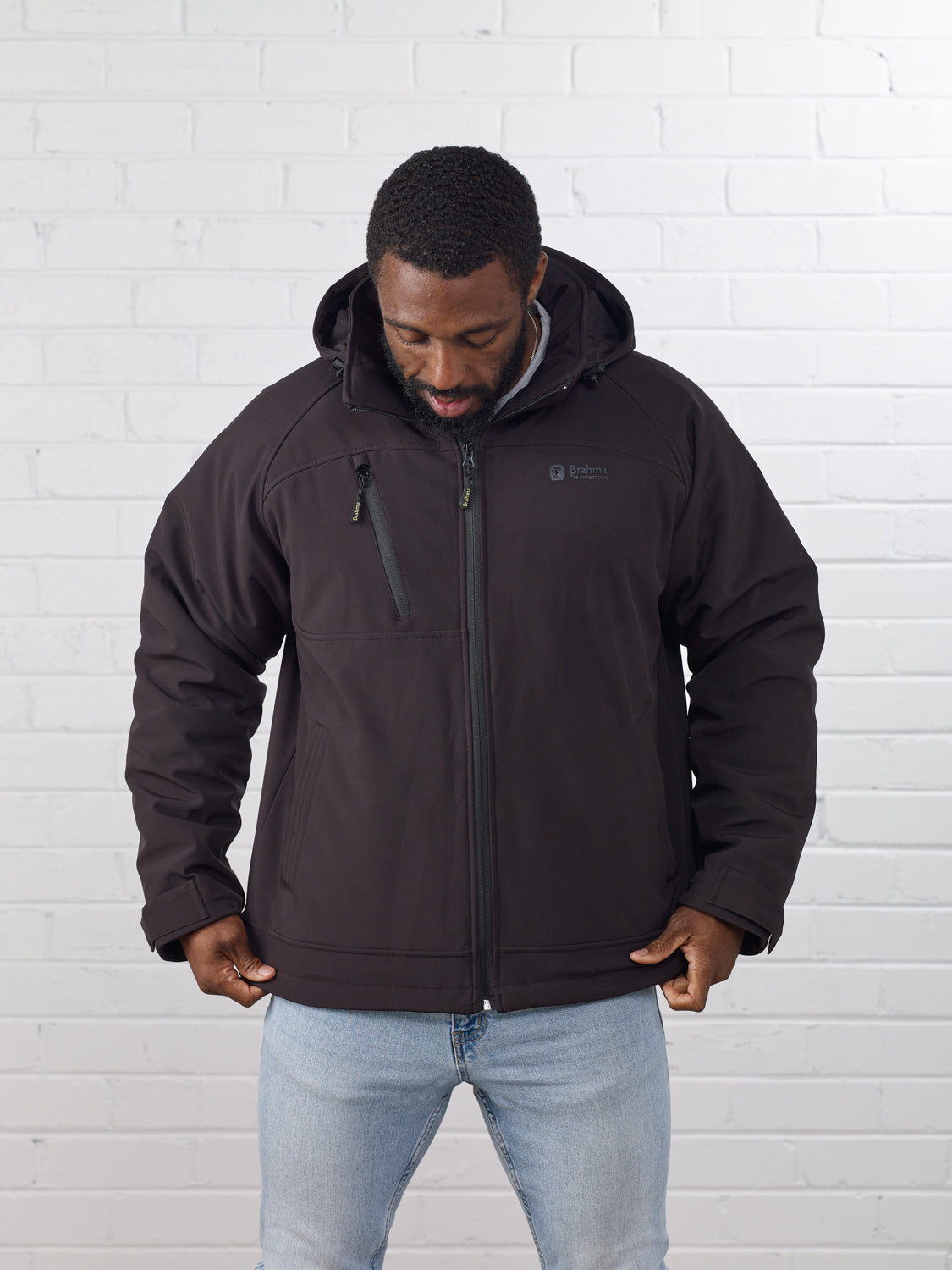 Brahma Cradle Mountain Series II padded winter work jacket worn outdoors